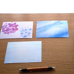 　水彩画「蒼」　ポストカード/3枚セット　　naturako 3枚目の画像