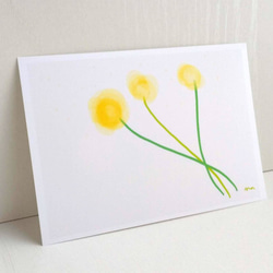 やさしい時間　「黄色い花」　ポストカード/３枚セット　ナチュラコ 2枚目の画像