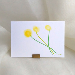 やさしい時間　「黄色い花」　ポストカード/３枚セット　ナチュラコ 1枚目の画像