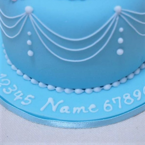 ベビーシューズのシュガーケーキ（ライトブルー） 4枚目の画像