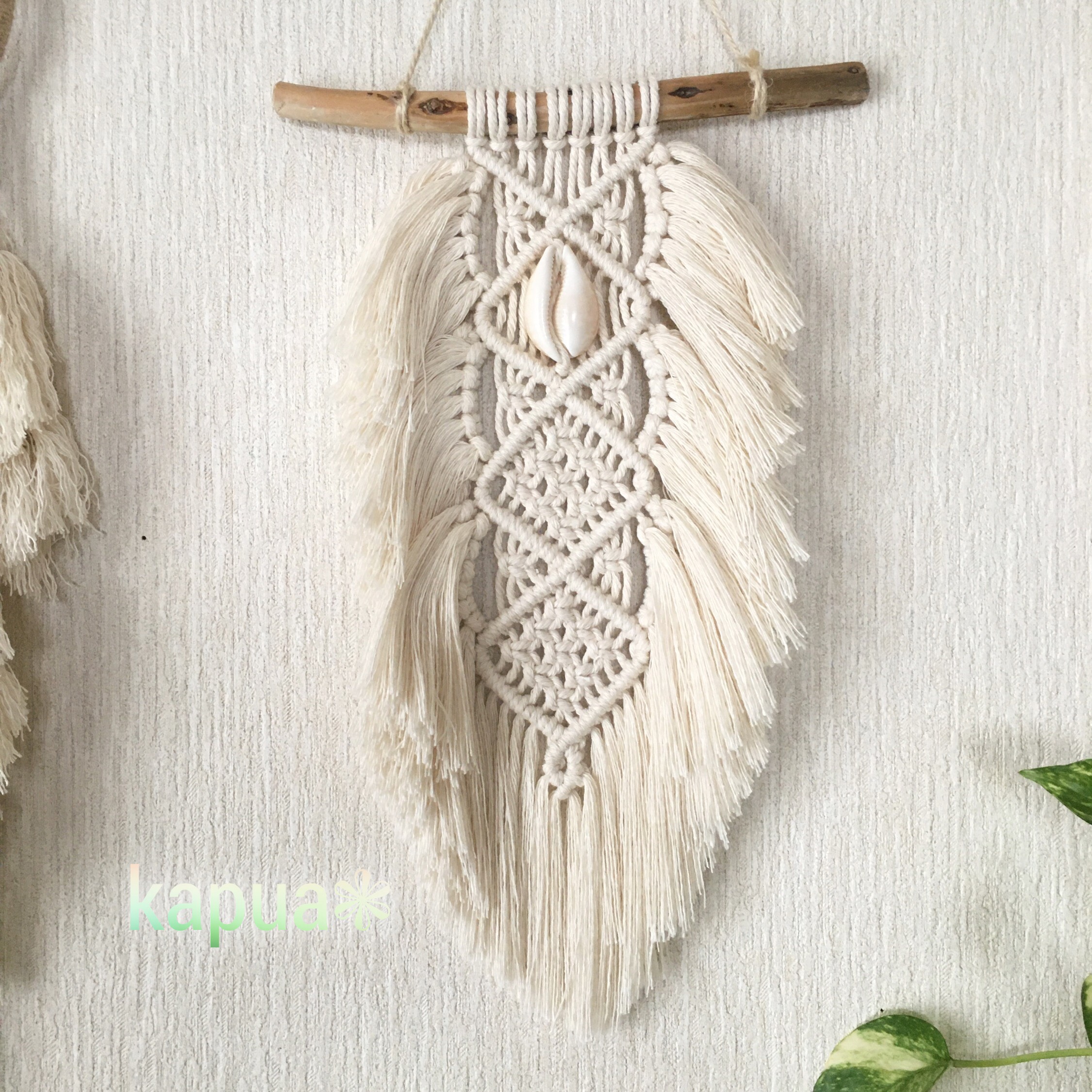 海を感じるインテリア雑貨』流木マクラメタペストリー タペストリー