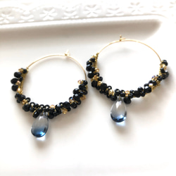 ルミナスビーズフープピアス E131H25627-W（4週間発送） ルミナスビーズフープピアス E131H25627-W（4週間発送