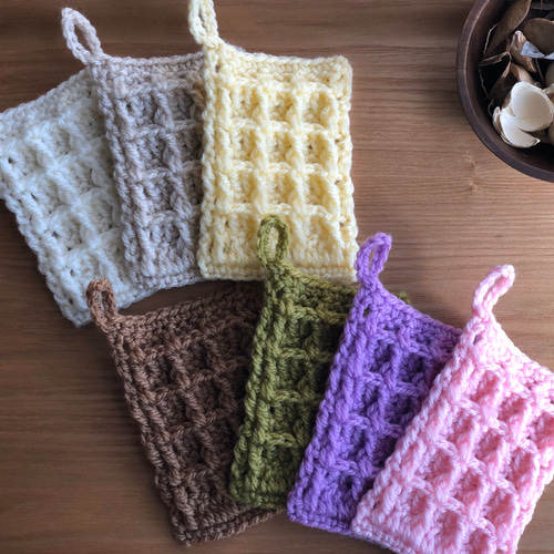 アクリルたわしワッフル 7枚セット/送料込み その他キッチン小物 aoi