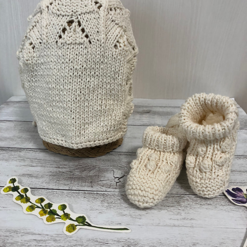 新生児〜6ヶ月ベビー用ボンネット&ソックス ベビー服 律 通販 10454239