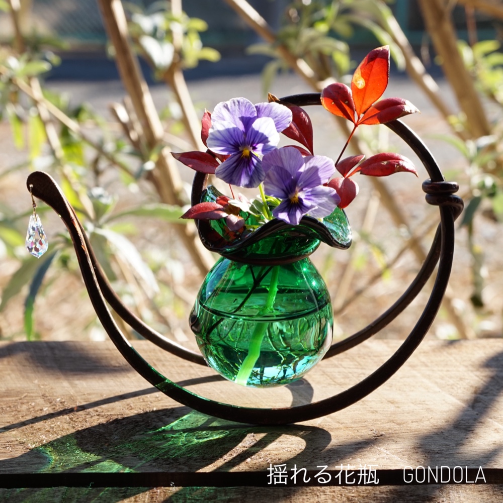 ベネツィア風 ガラス花器