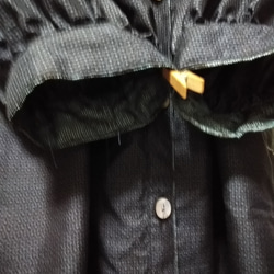 着物リメイク※男物大島紬からピンタックシャツワンピース 6枚目の画像