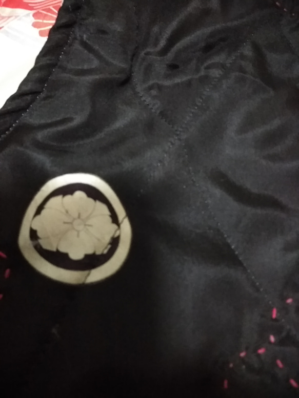 着物リメイク※男物羽織と女物羽織裏からリバーシブルキルティングベスト 4枚目の画像