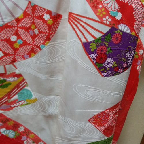 着物リメイク☆四ッ身の着物からワンピース ワンピース 着物リメイク