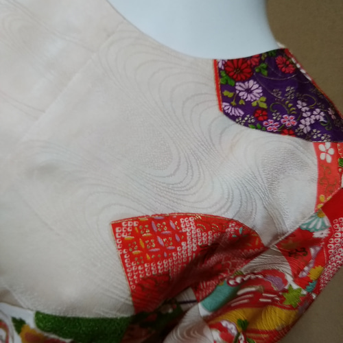 着物リメイク☆四ッ身の着物からワンピース ワンピース 着物リメイク