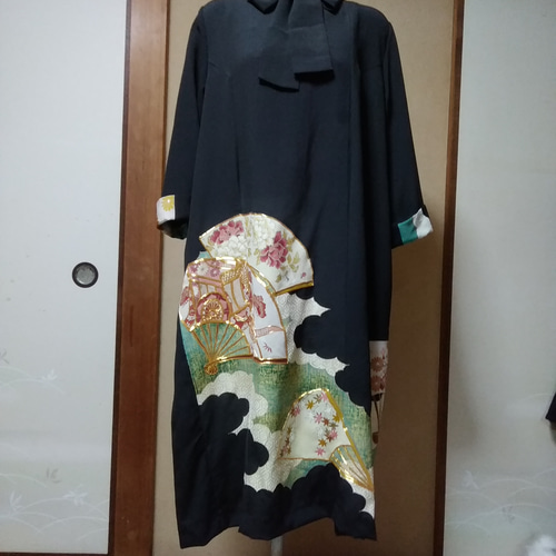 着物リメイク☆留袖からワンピース ワンピース 着物リメイク満里