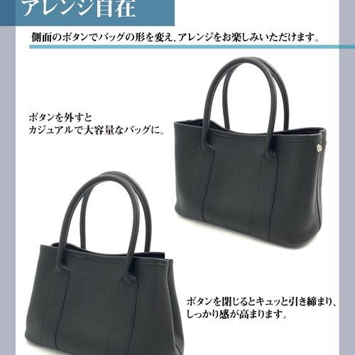 ハ*ー様 ハンドメイド　本革　トートバック　シュリンク　ネイビー　★新品／未使用 トートバッグ 姫路レザー 本ヌメ革 2Way ショルダーバッグ A4