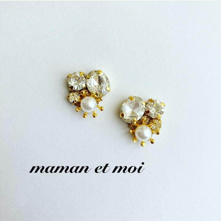 ムックです♡ビジュー.ハンドメイドピアス.イヤリング♡ ムック様専用です♡ビジュー.ハンドメイドピアス.イヤリング♡