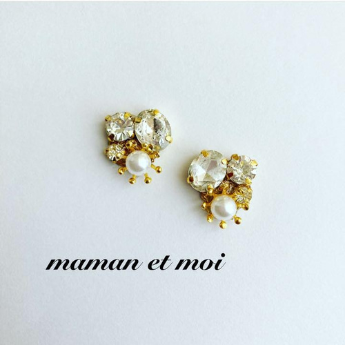 小さくて可愛い♡ビジューピアス ピアス（その他） maman et moi
