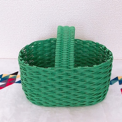 クラフトバンド 小さなバスケット みどり フリーボックス・小物
