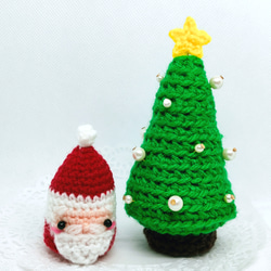 受注制作 あみぐるみ クリスマス セット サンタクロース ツリー かぎ針