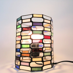 [huit]　照明　置き型　ライト　ステンドグラス　リラックス　ラッキーモチーフ　アンティーク　 2枚目の画像