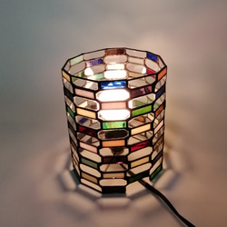 [huit]　照明　置き型　ライト　ステンドグラス　リラックス　ラッキーモチーフ　アンティーク　 6枚目の画像