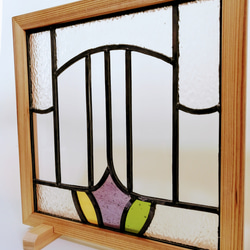 ステンドグラス　窓　送料無料　パネル　ラッキーモチーフ　ナチュラルインテリア　販売　リノベ　室内窓　小窓　[Arch] 2枚目の画像