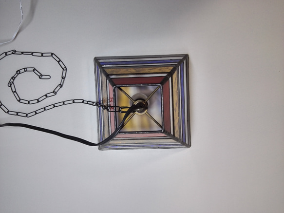 [SOU]　ステンドグラス　ペンダントライト　レトロカラー　照明　ランプ　ライト　レトロ　ナチュラル　インテリア　新築 5枚目の画像