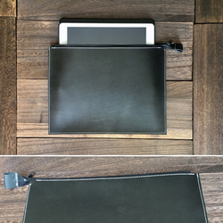 iPadの入るトコ革のファスナー付ケース（B5サイズ） 7枚目の画像