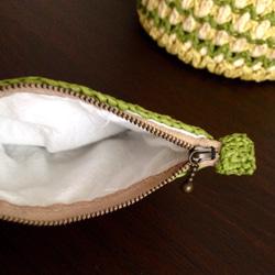 ハワイの植物をイメージしたペーパーヤーンのデザインバッグ＊ピカケ 5枚目の画像