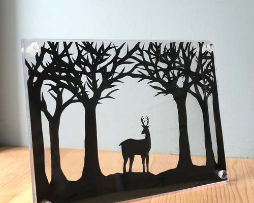 切り絵 「鹿」受注作品 切り絵 DEER 通販｜Creema(クリーマ) 8518529
