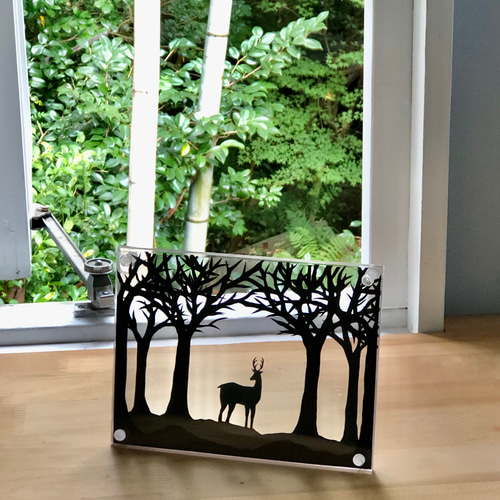 切り絵 「鹿」受注作品 切り絵 DEER 通販 8518529｜Creema(クリーマ)
