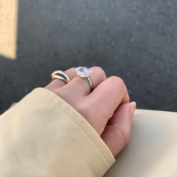 crystal ring <silver>[サージカルステンレス]10%off 3枚目の画像