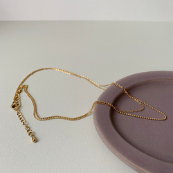 layered necklace <gold>［サージカルステンレス］ 2枚目の画像