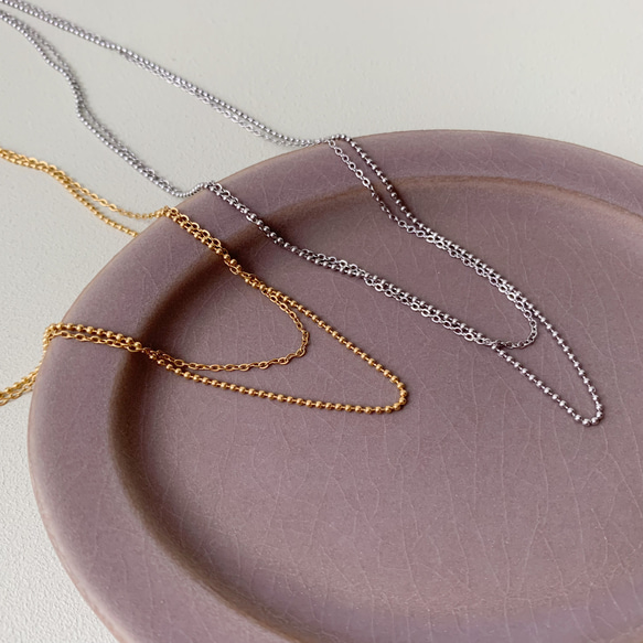 layered necklace <gold>［サージカルステンレス］ 4枚目の画像