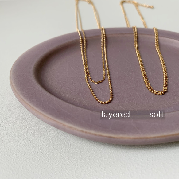 layered necklace <gold>［サージカルステンレス］ 7枚目の画像