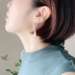 可選 2 件套 ♡ 可選生日石 ♡ 護身符天然石耳骨夾 第5張的照片