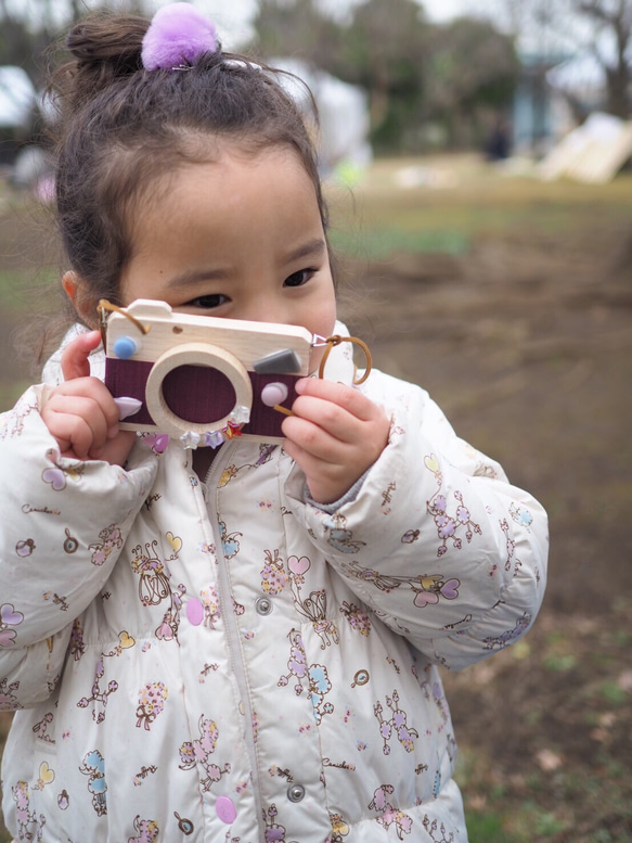 子供と一緒に作ろう！ウッドトイカメラセット 3枚目の画像