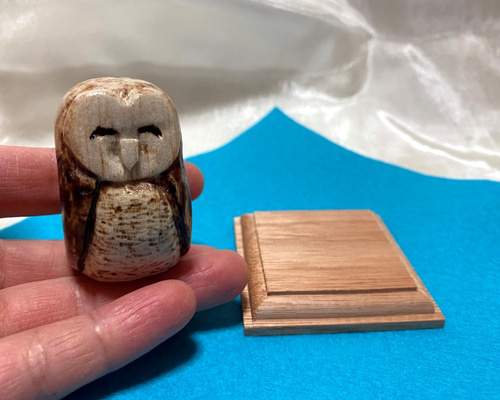 木彫りのフクロウ 彫刻 お木彫り工房 通販 8782701｜Creema