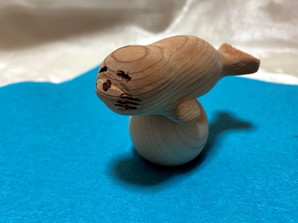 アザラシ　木彫　オブジェ　置物　インテリア　工芸品　美術品　A2742 アザラシ木彫オブジェ置物インテリア工芸品美術品A2742