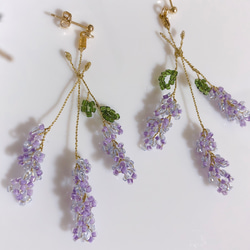 lavender swag ピアス/イヤリング 3枚目の画像