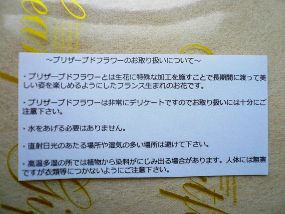 ★プリザーブドフラワー　ホワイトフレーム　正方形　クールなブルー　クリアケース入り★ 7枚目の画像