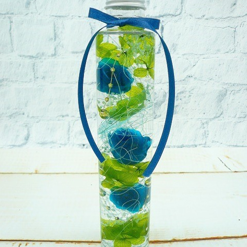 ◆ハーバリウム　313 大人グリーンのバラbottle *.:。✿*゜ ◇ハーバリウム 313 大人グリーンのバラbottle *.:。✿*゜