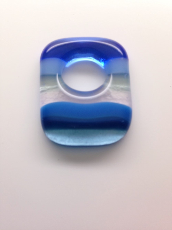 ガラスのネックレス：rock candy (blue ×lavender) 5枚目の画像
