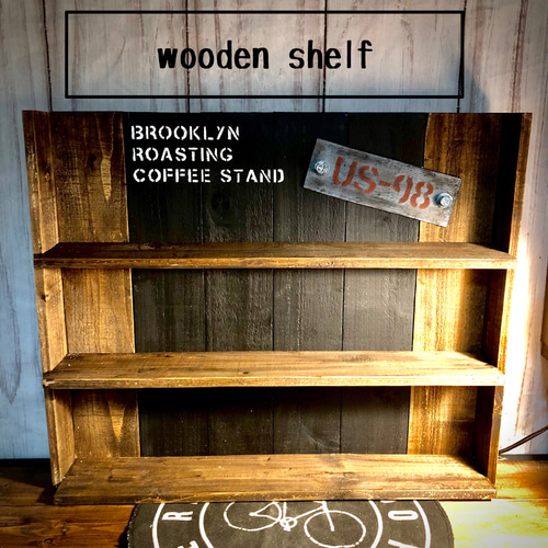 男前家具 オルテガ柄 カフェ風 シェルフ アメリカン インディアン