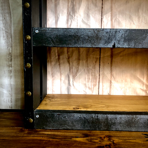 錆びた大きな棚受け アイアン 古材 DIY ヴィンテージ C WORK SHELF 1100 [FCO1551] ｜ アイアンシェルフ 飾り棚 古材の家具
