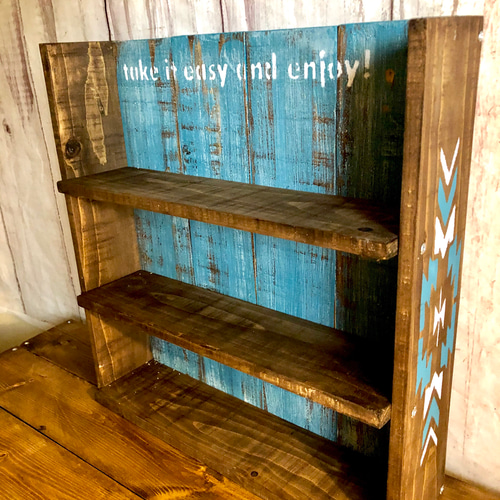 西海岸風 木製棚 カリフォルニア 棚・シェルフ・ラック 夕凪BASE(男前