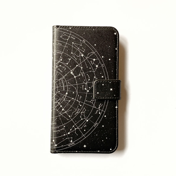 【iPhone/Android】星図 スマホケース（黒） 1枚目の画像