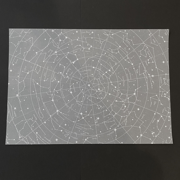 星図 トレーシングペーパー デザインペーパー 星座 星空 A4サイズ 10枚入り ホワイト マルチペーパー ギフト 3枚目の画像