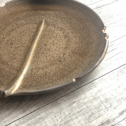 【送料無料】銅釉ポポラス葉器 4枚目の画像