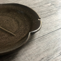 【送料無料】銅釉ポポラス葉器 5枚目の画像