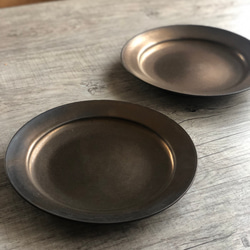 銅釉7寸リム皿 1枚目の画像