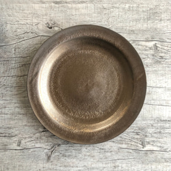 銅釉薬7寸リム皿 2枚目の画像