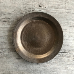 銅釉薬7寸リム皿 4枚目の画像