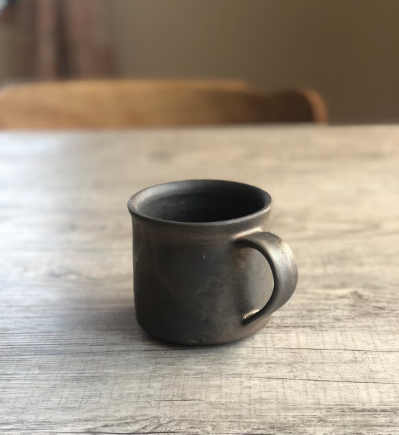 【陶器】銅釉マグカップ 4枚目の画像